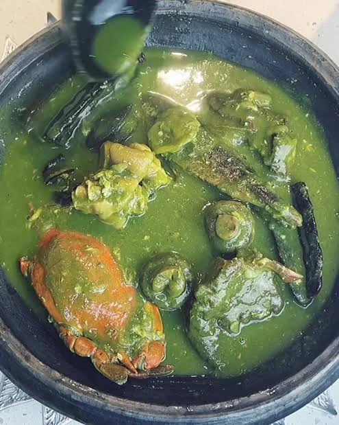 Fufu with Green Soup